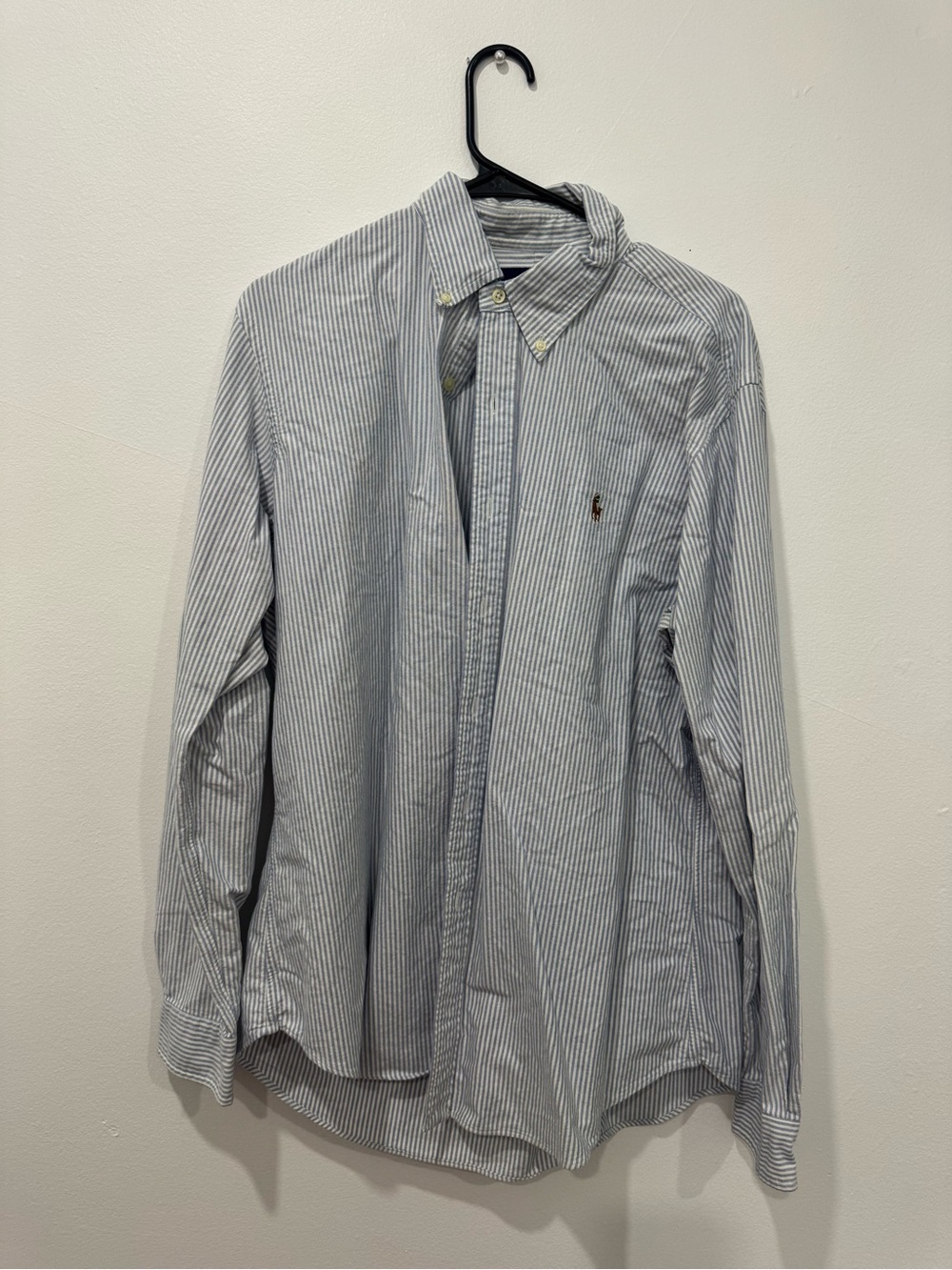Ralph Lauren Light Blue & White Pinstripe Button-Down Shirt